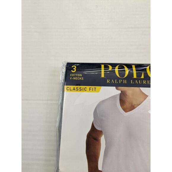 Polo Ralph Lauren 3 Pack Shirts Size Small Classic Fit V Neck Gray Blue - Picture 4 of 5